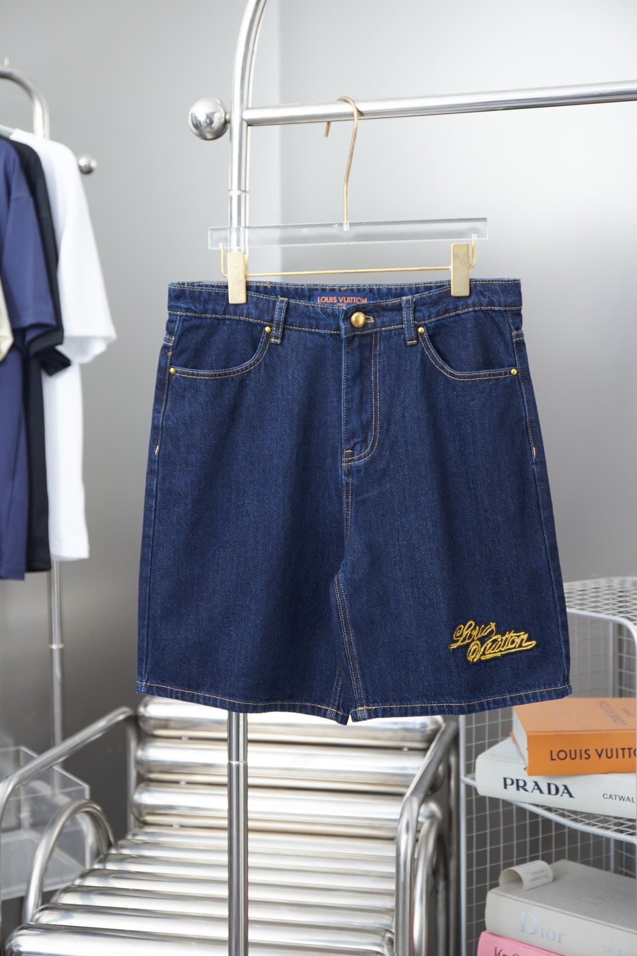 L X V Denim shorts