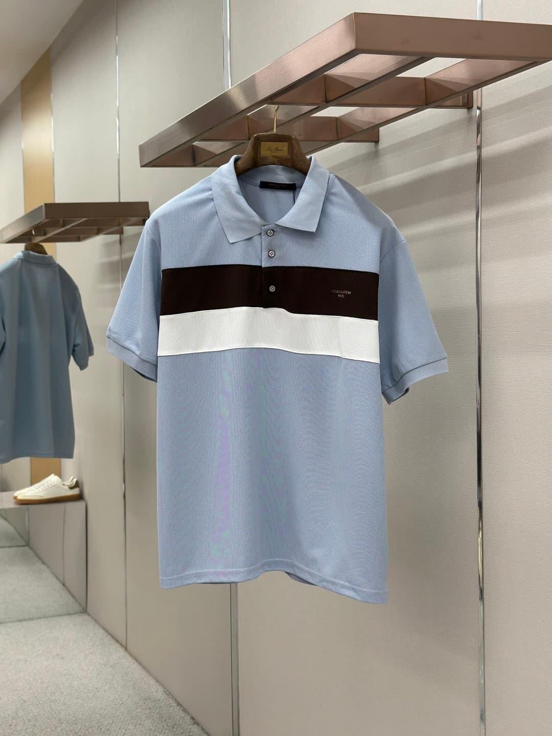 L X V Striped Polo shirt