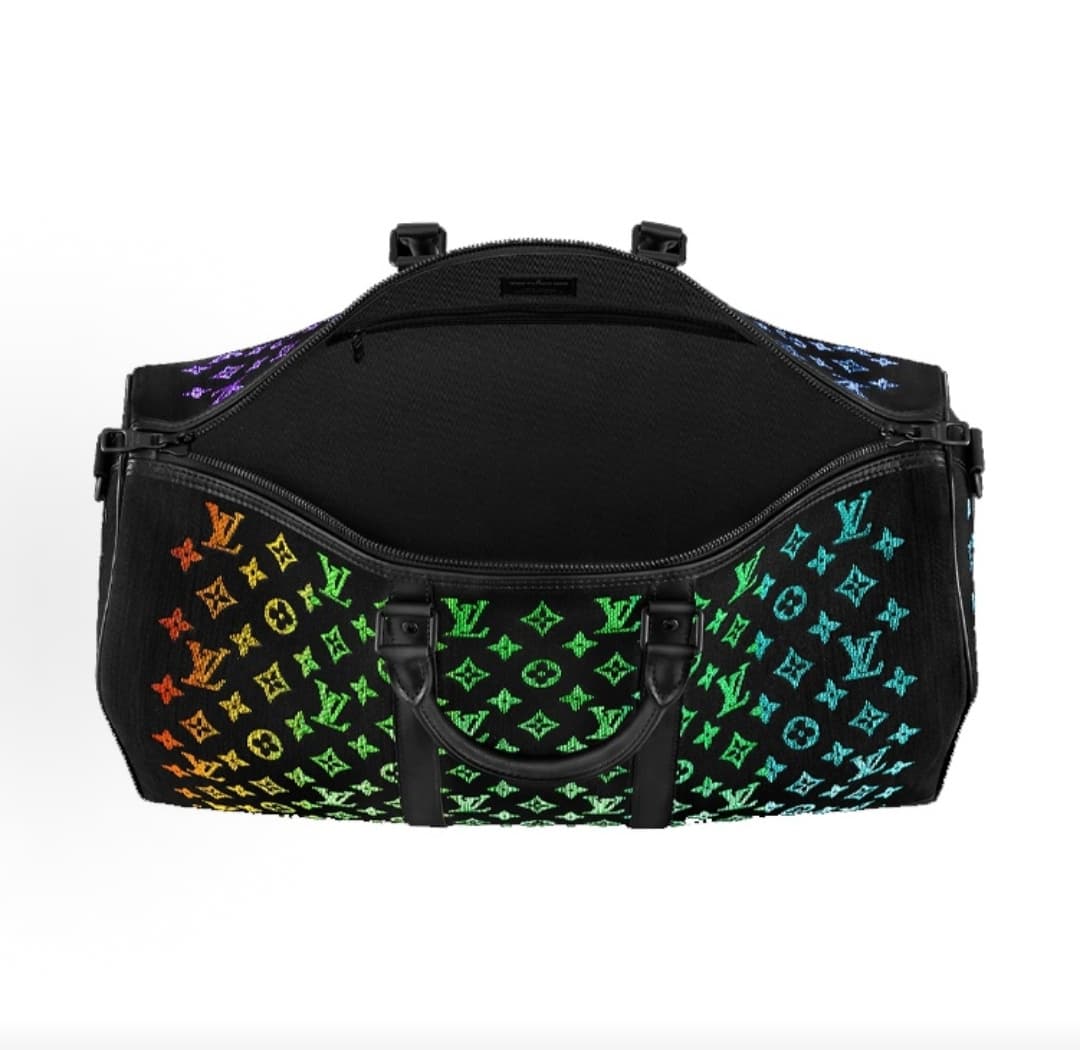L X V Keepall Bag LED Rainbow Lights Size:50x29x23CM