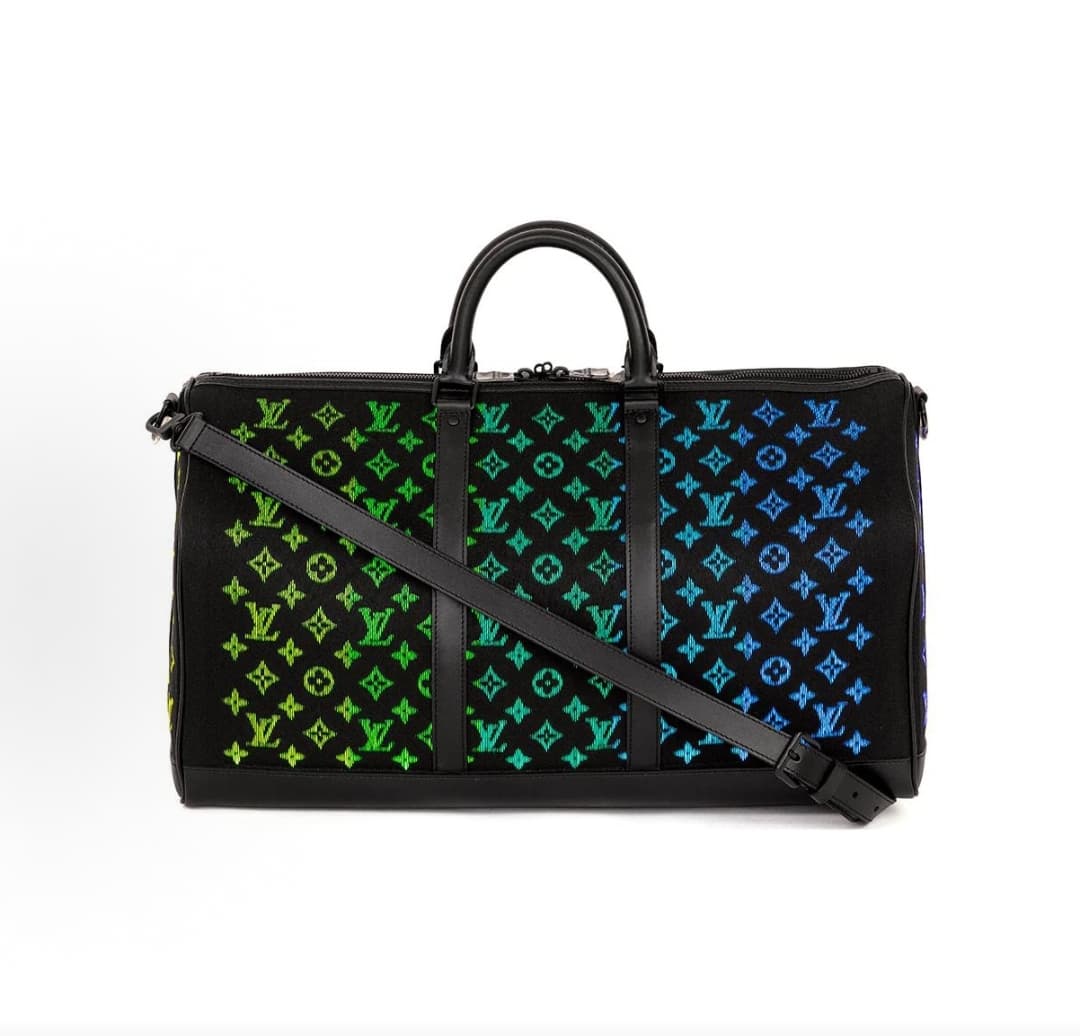 L X V Keepall Bag LED Rainbow Lights Size:50x29x23CM