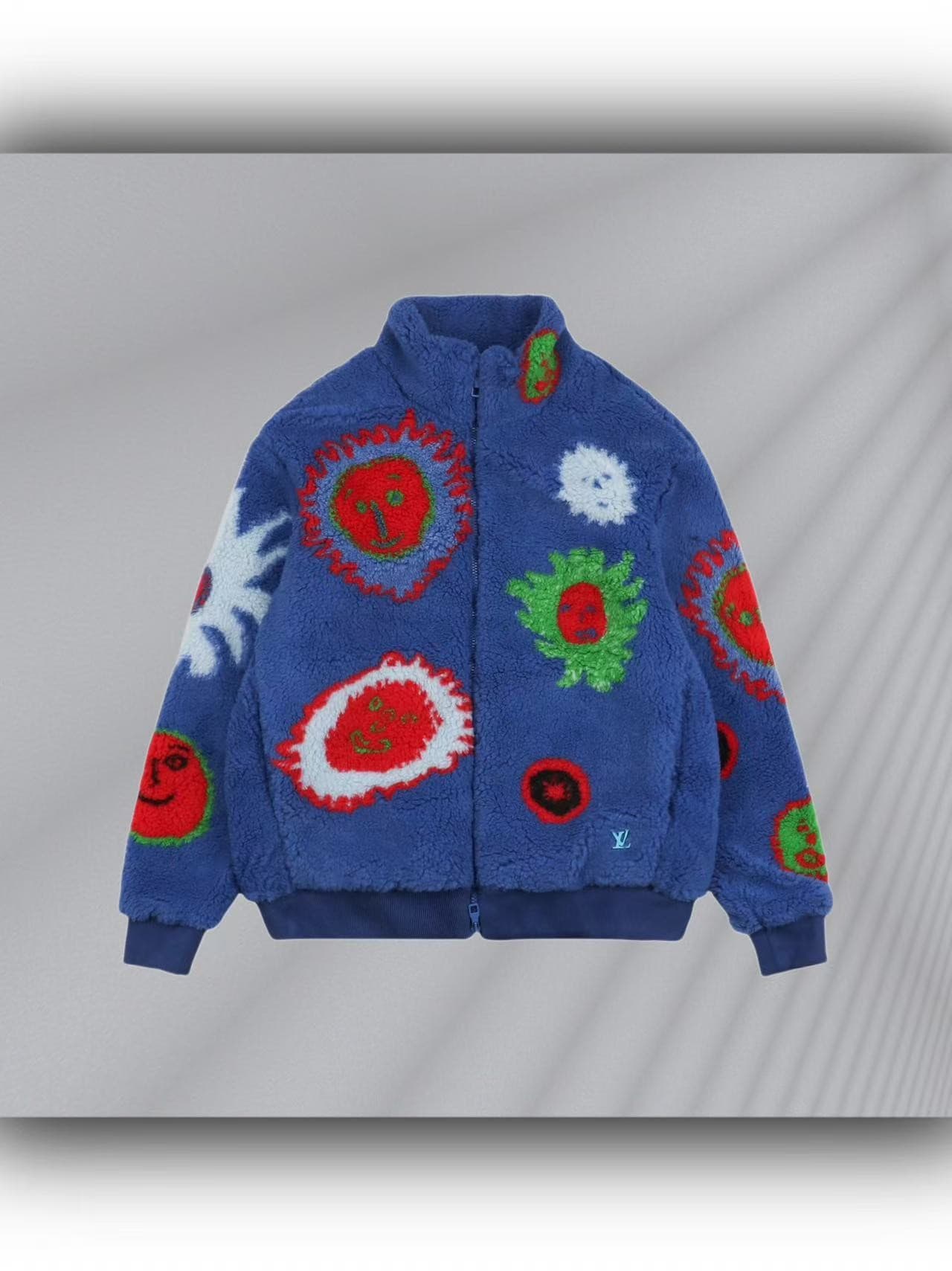 L X V 23fw sunflower old flower lamb jacket