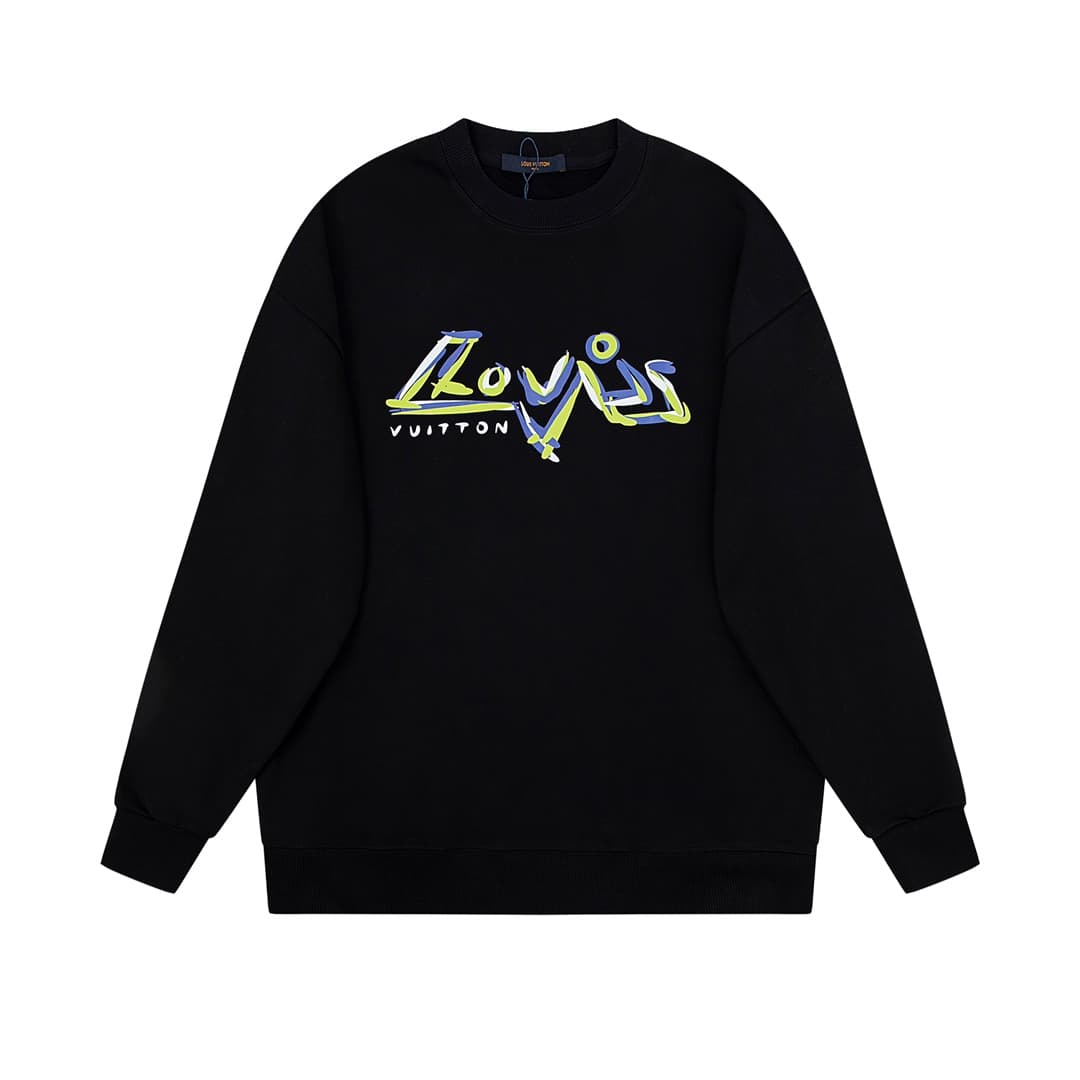 L X V Hoodies Black