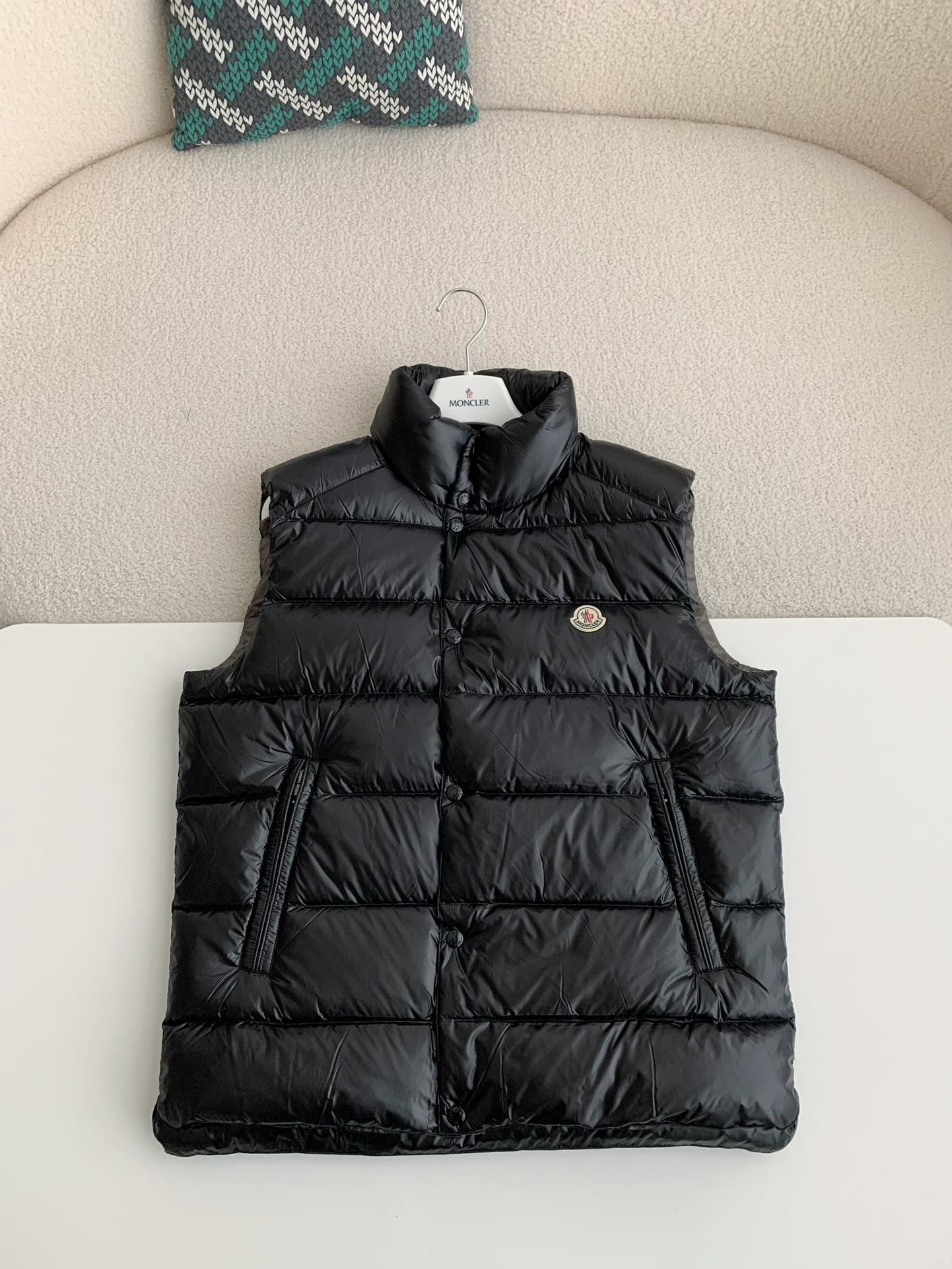 MONC down stand collar vest