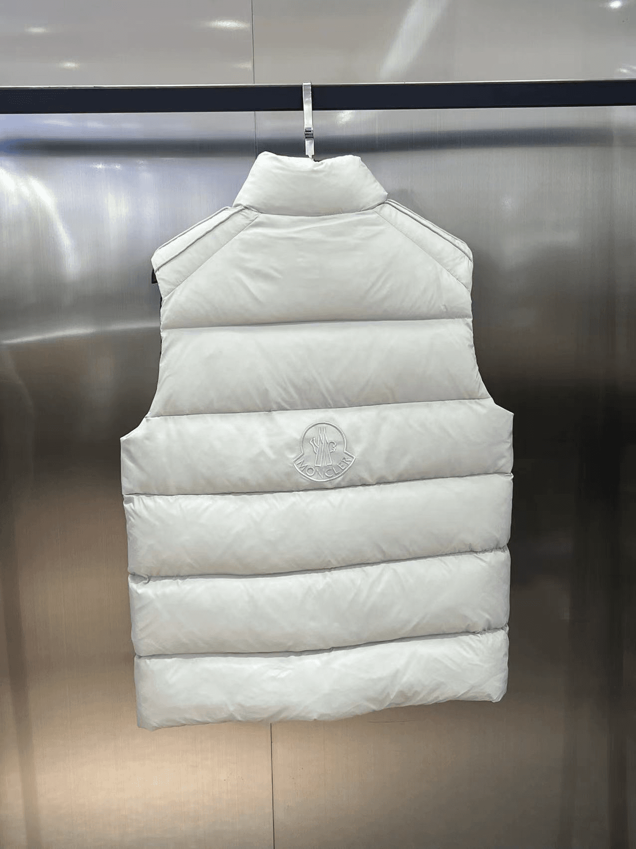 MONC FW2023 Logo Logo Stand Collar Zipper Sleeveless Vest