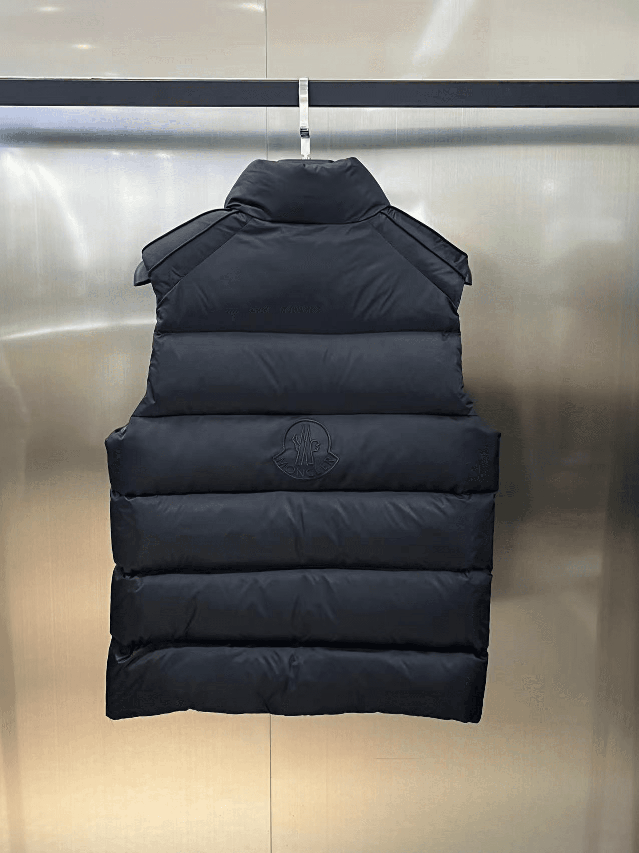 MONC FW2023 Logo Logo Stand Collar Zipper Sleeveless Vest