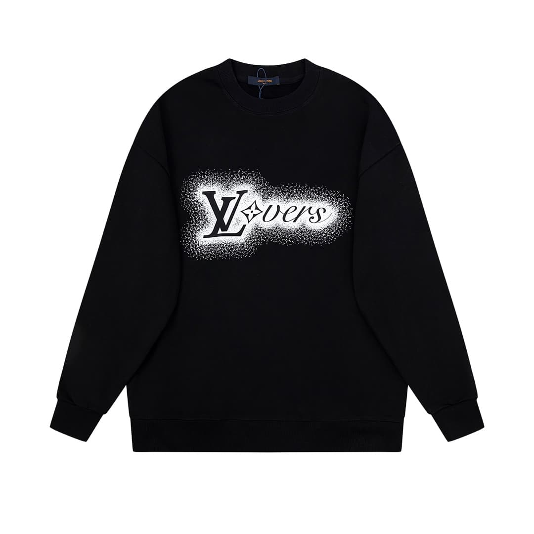 L X V Hoodies Black