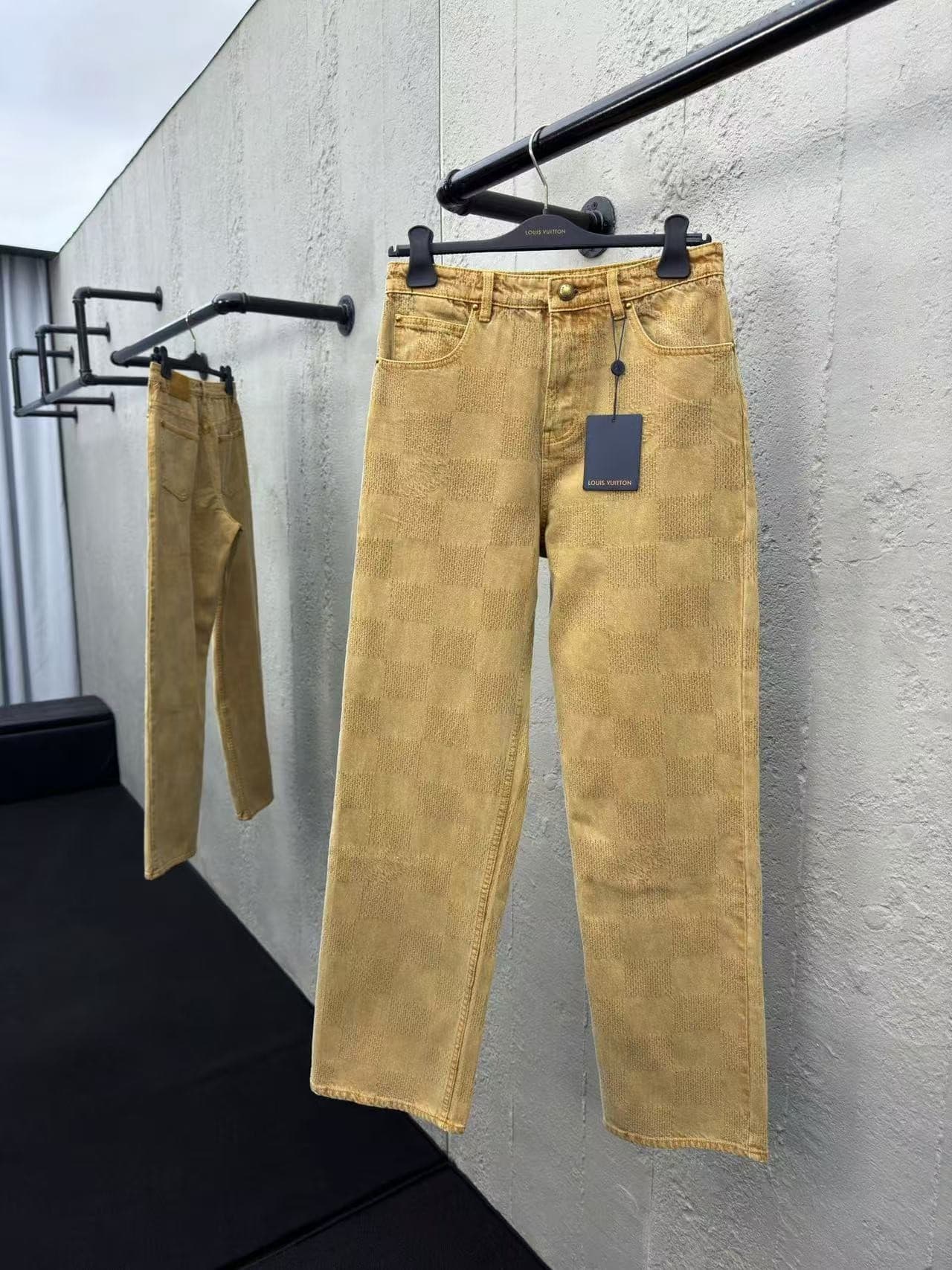 L X V Vintage Checkerboard Jeans