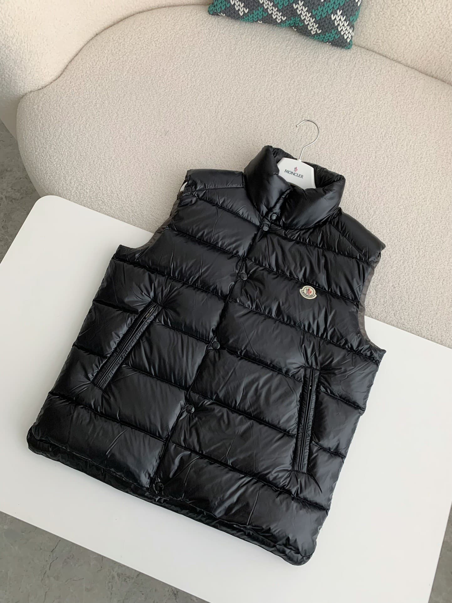 MONC down stand collar vest