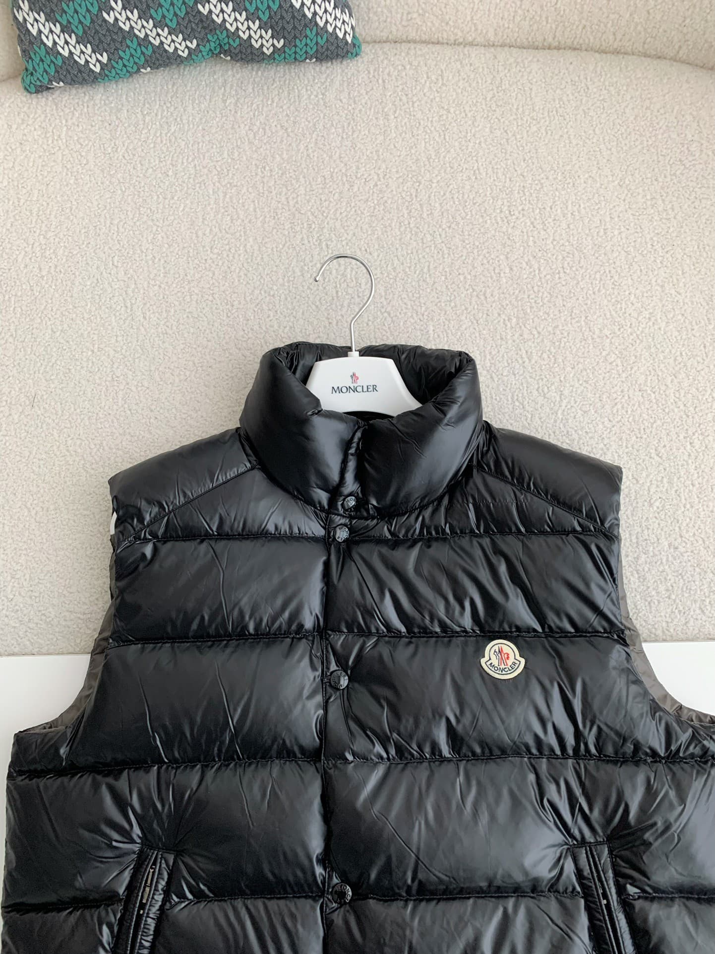 MONC down stand collar vest