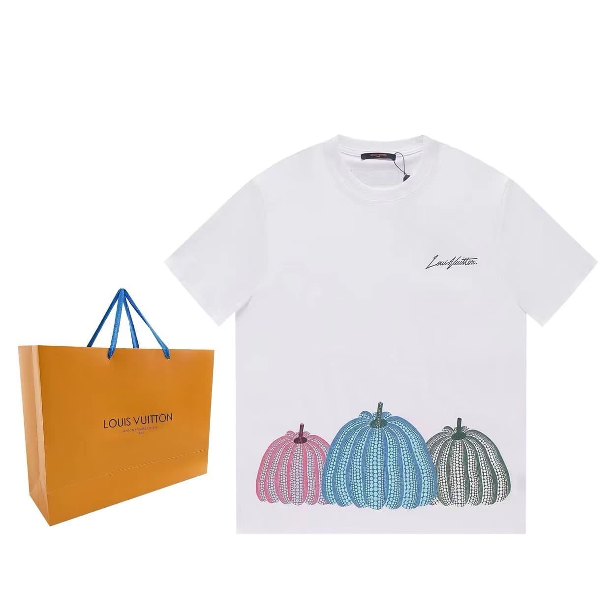 L X V Pumpkin Printed Short Sleeve
