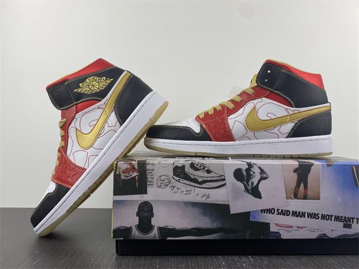 JRD 1 Mid XQ White Black Sport Red DV0576-176