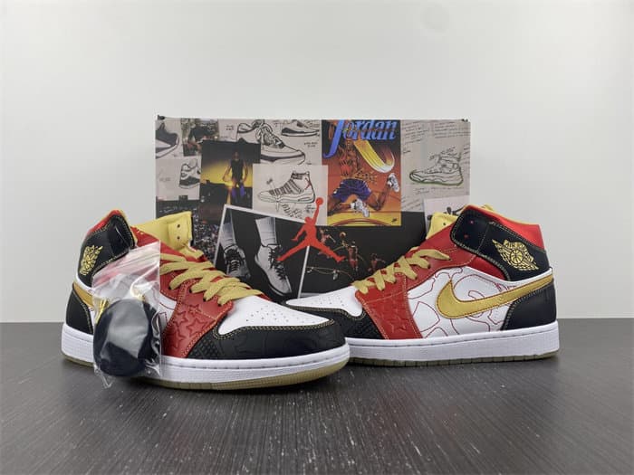 JRD 1 Mid XQ White Black Sport Red DV0576-176