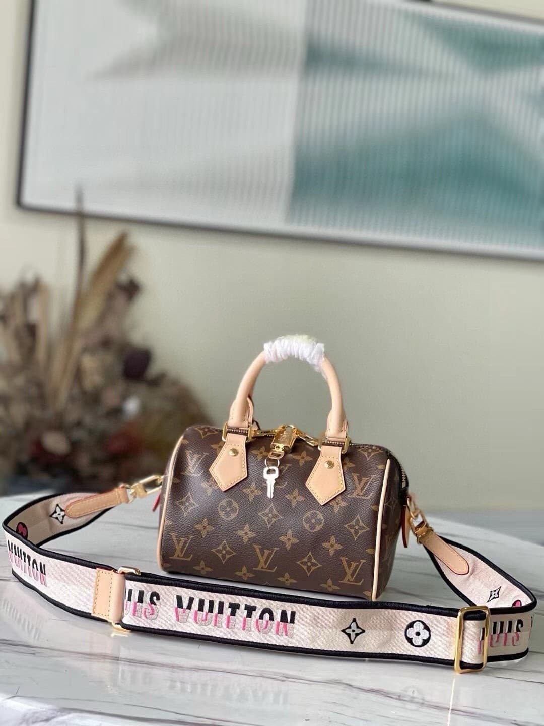 L X V SPEEDY BANDOULIÈRE M46222 size:20.5x13.5x12cm(Multiple colors)