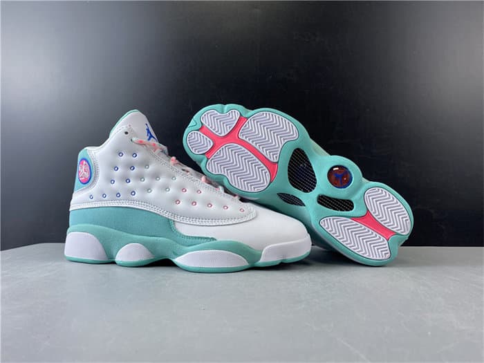 JRD 13 Retro White Soar Green Pink 439358-100