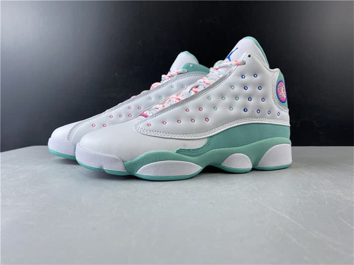 JRD 13 Retro White Soar Green Pink 439358-100