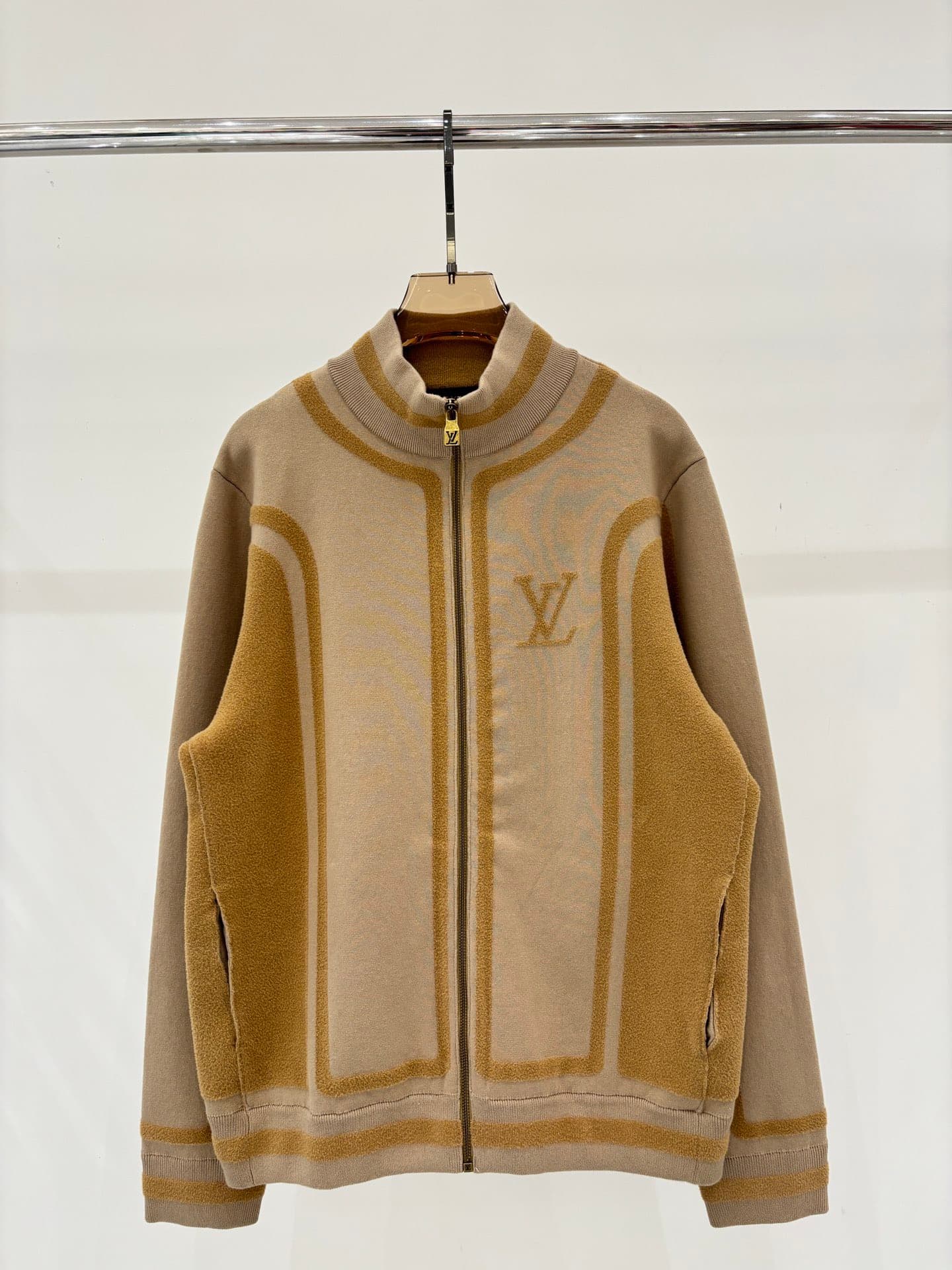 L X V Velvet Patchwork Knit Cardigan 2025
