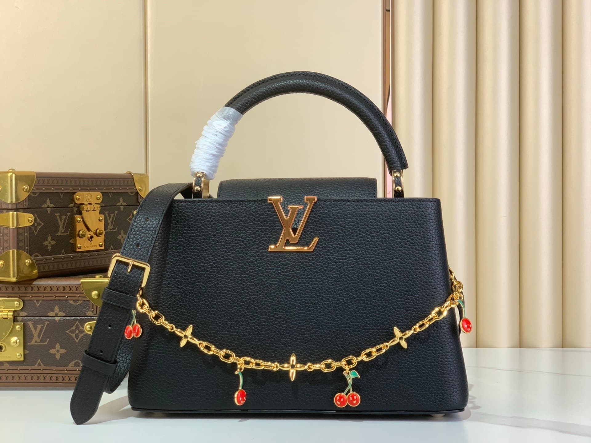 L X V x TM CAPUCINES Bag M13714 20x11x31.05cm