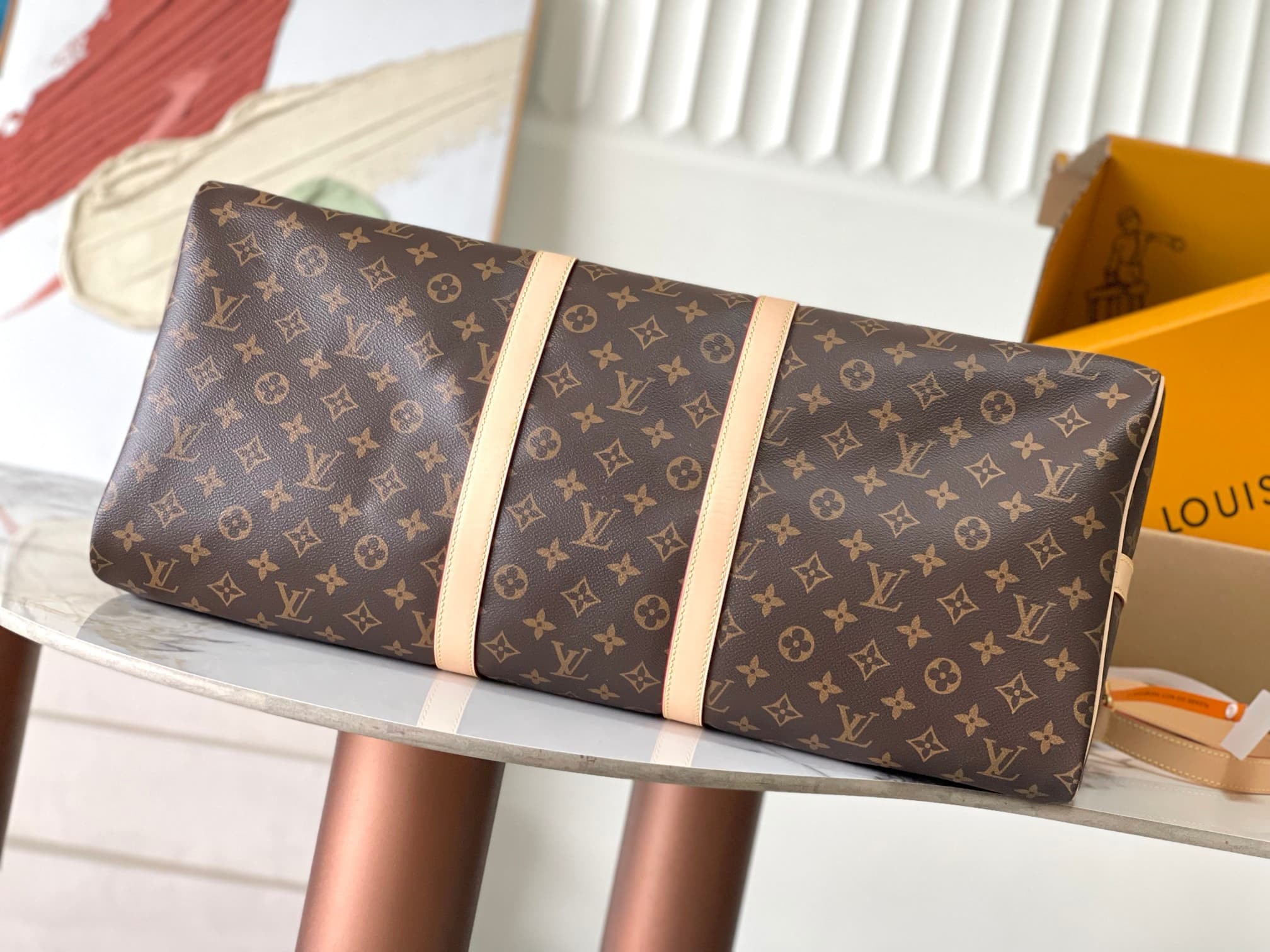 L X V Monogram Keepall Bandouliere 55