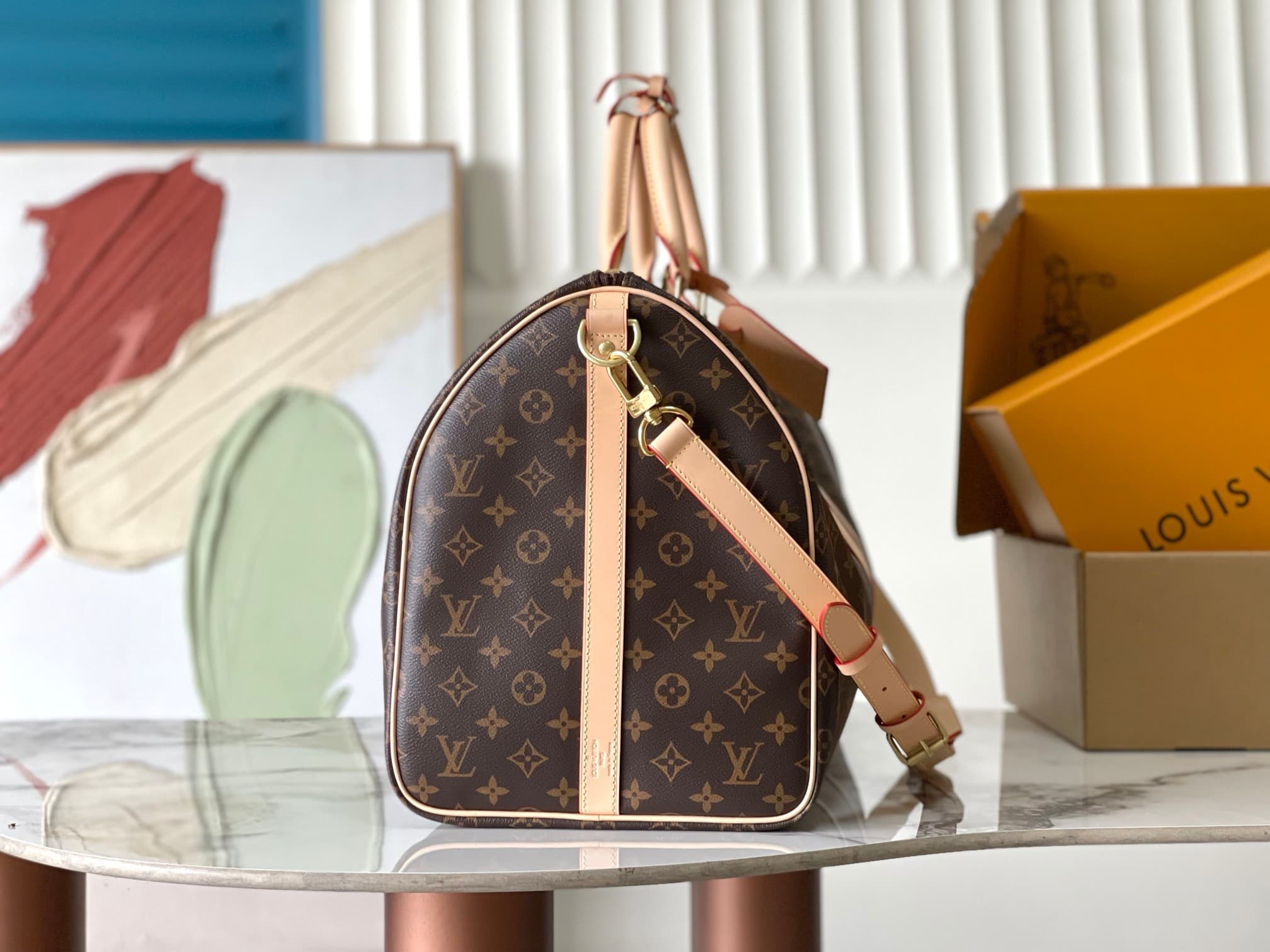 L X V Monogram Keepall Bandouliere 55
