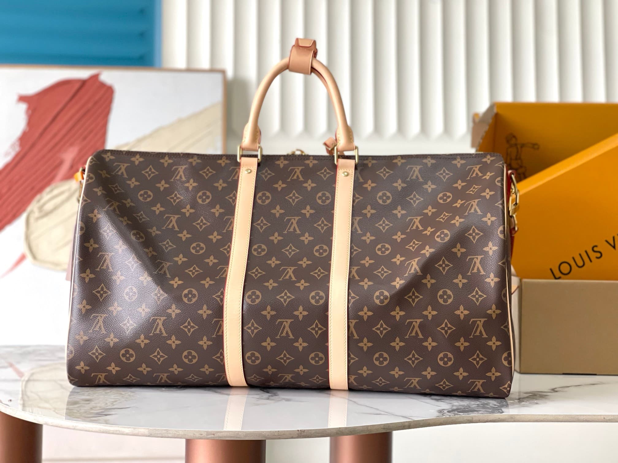 L X V Monogram Keepall Bandouliere 55