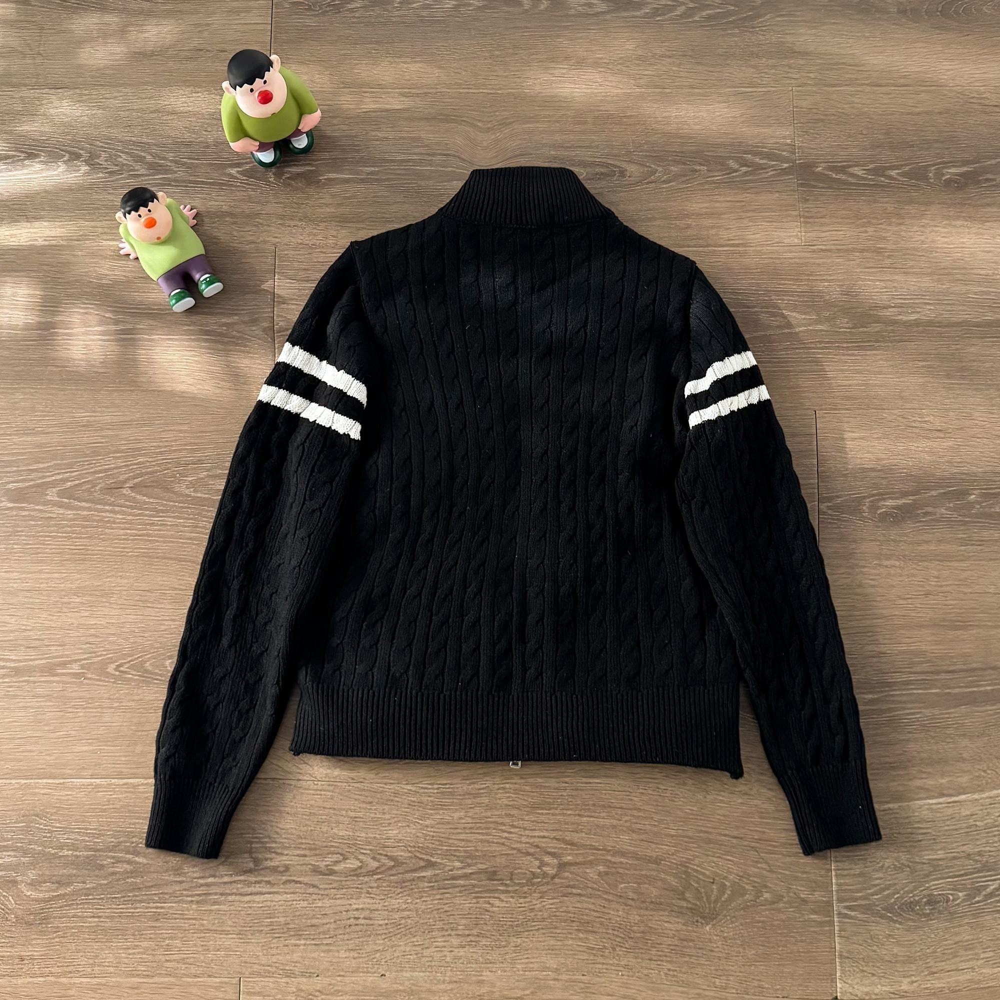 MONC stitching knitted sleeves stand collar down jacket (Multiple colors)