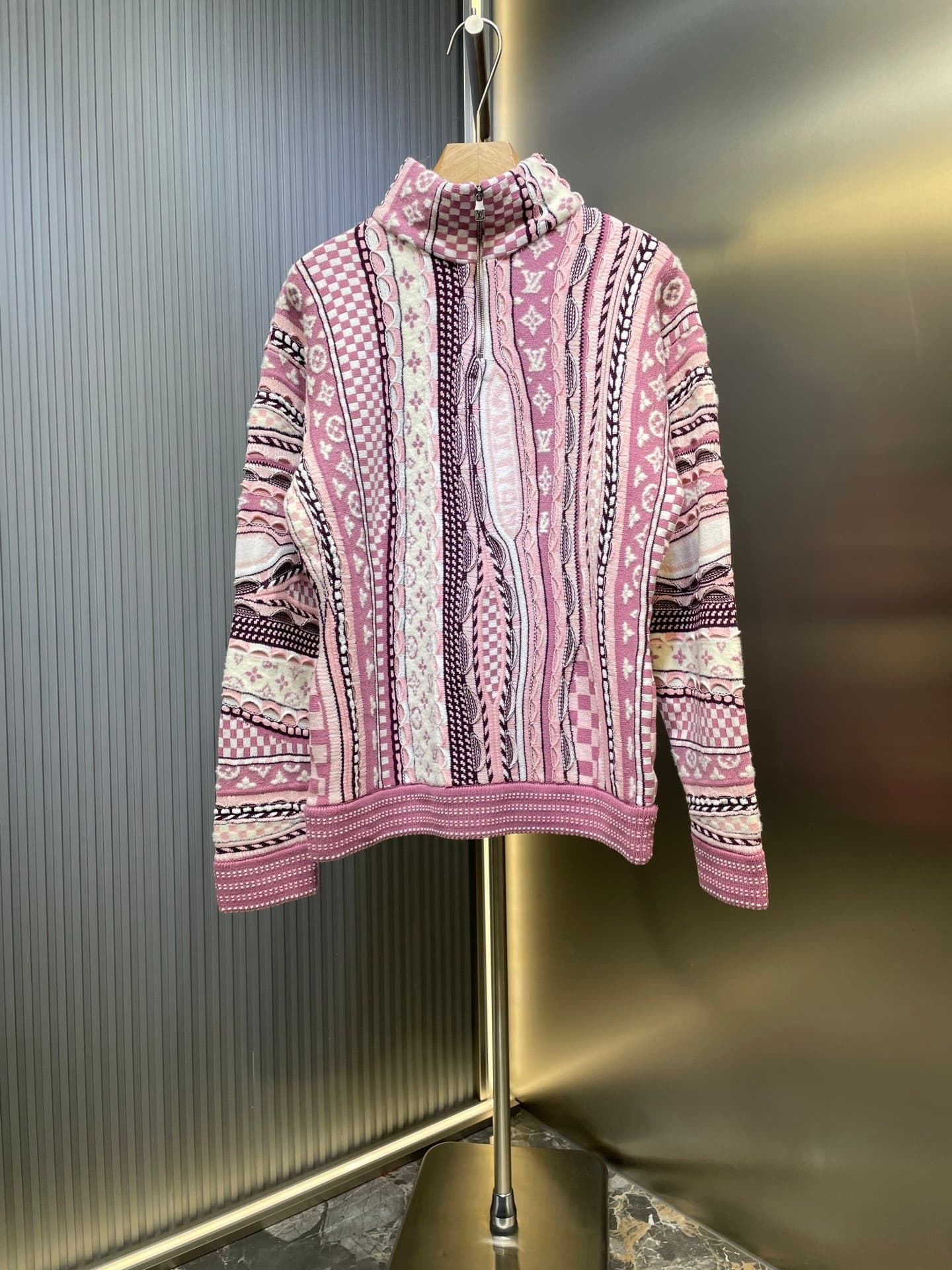 L X V 25FW X Nigo Half-zip turtleneck sweater