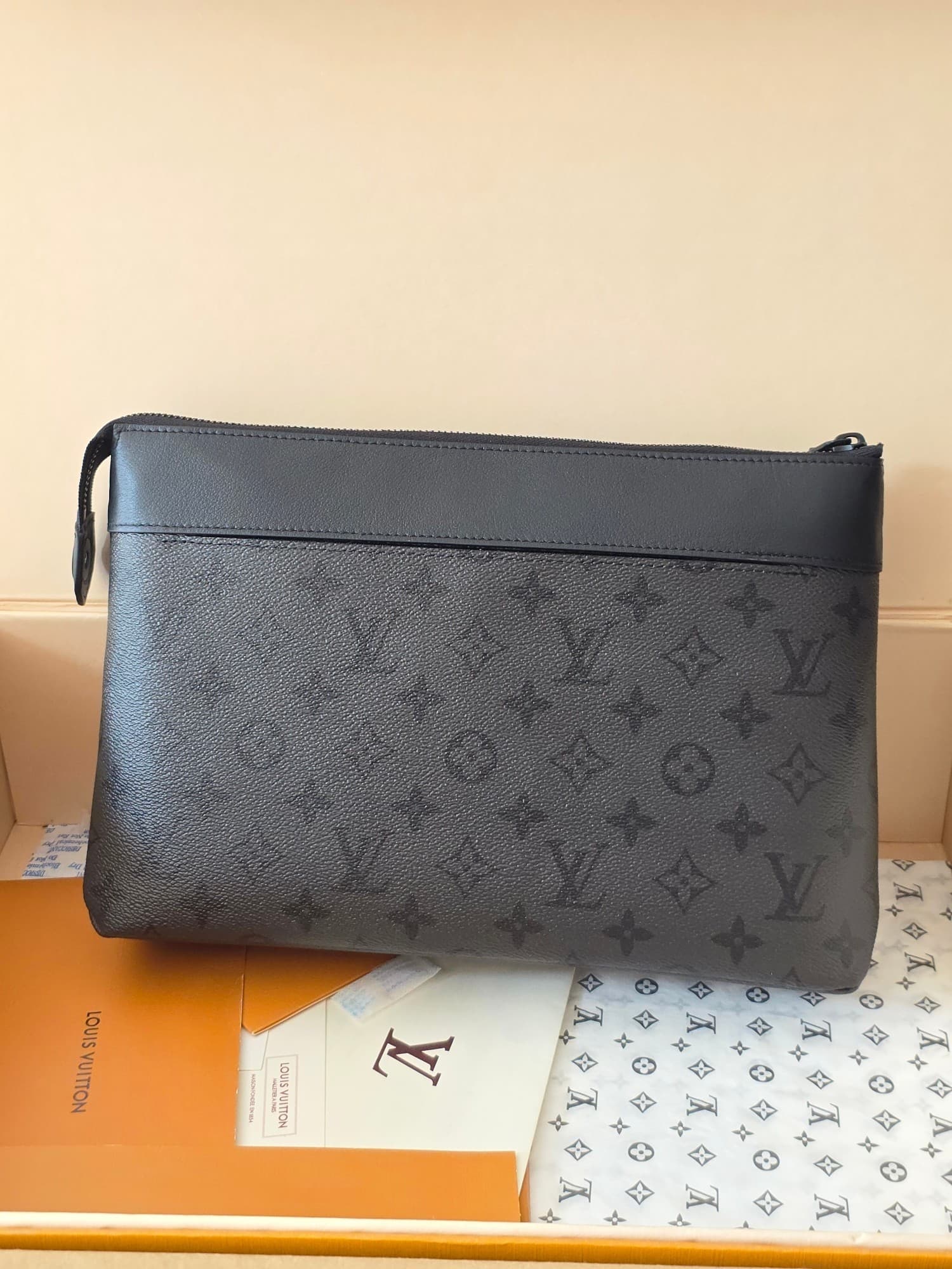 L X V Pochette Voyage Souple Clutch bag M26741 Size:27x21x3cm