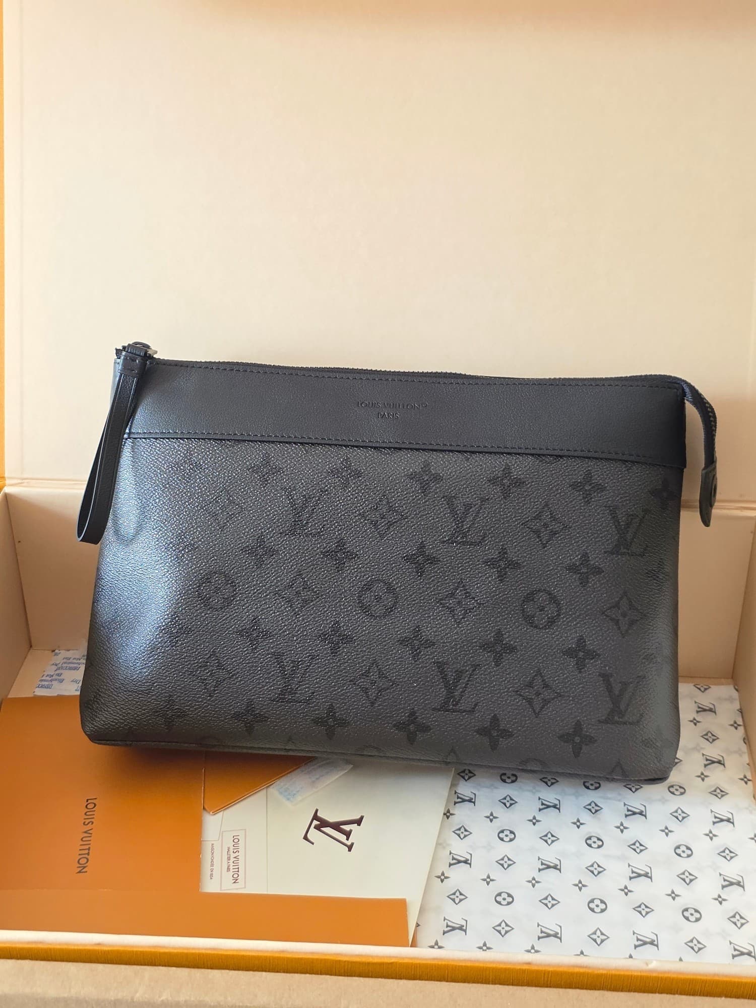 L X V Pochette Voyage Souple Clutch bag M26741 Size:27x21x3cm